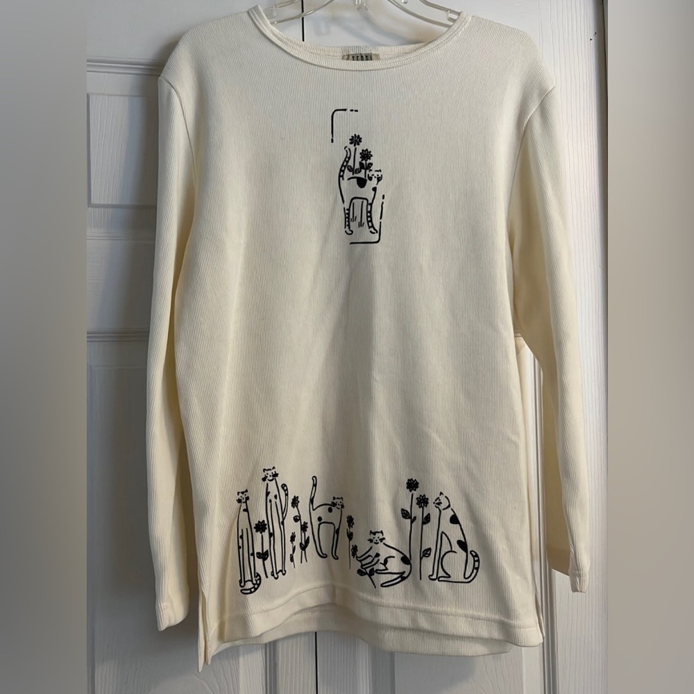 Women’s Vintage Cat Top Tunic Shirt